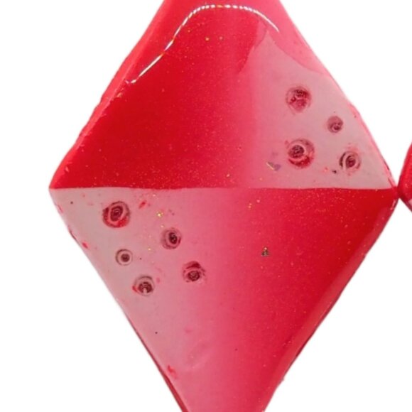Faded Red Diamond Earrings - Picture 3 of 4